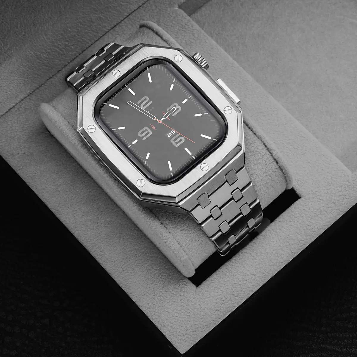 Luxury Stainless Steel Modification Mod Kit for Apple Watch 10 9 8 7 46 45 41mm Metal Case for iWatch 6 5 4 3 SE 44 40 Band Set