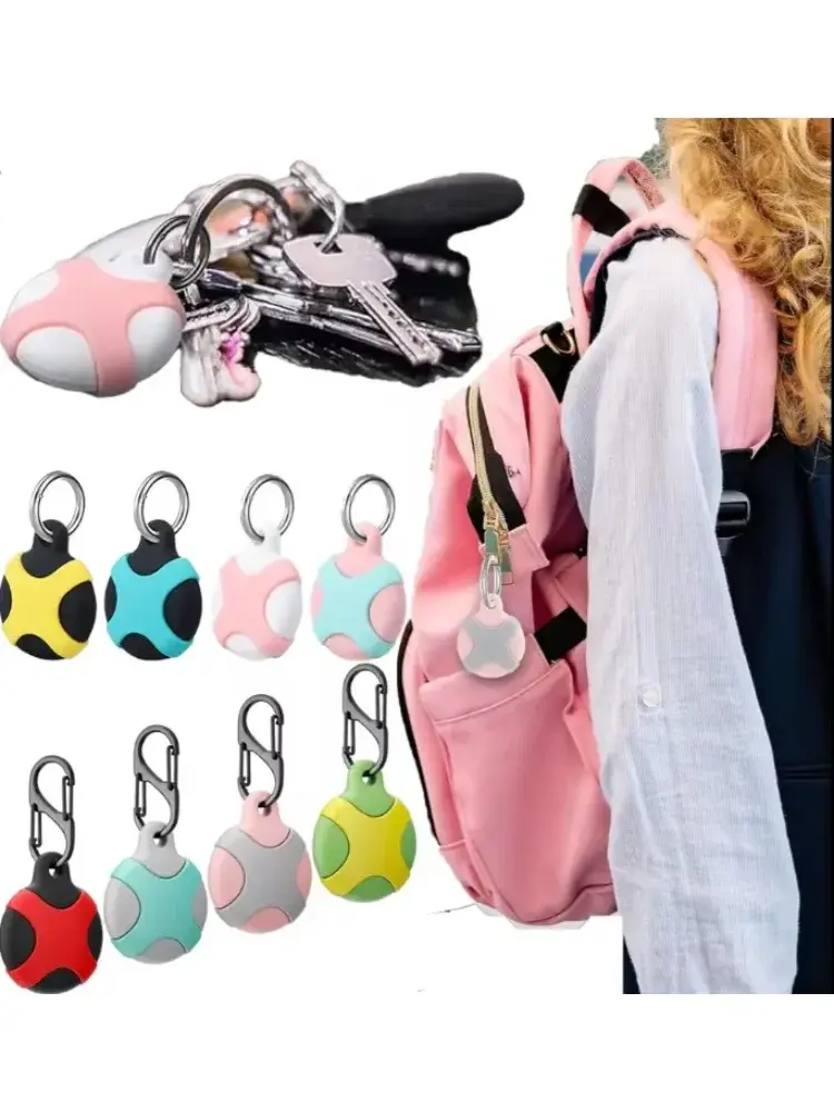 Waterproof AirTag Holder Keychain Ring- Anti-Scratch Accessories Protective Case Cover for Kids, Luggage, Wallet, and Dog Collar