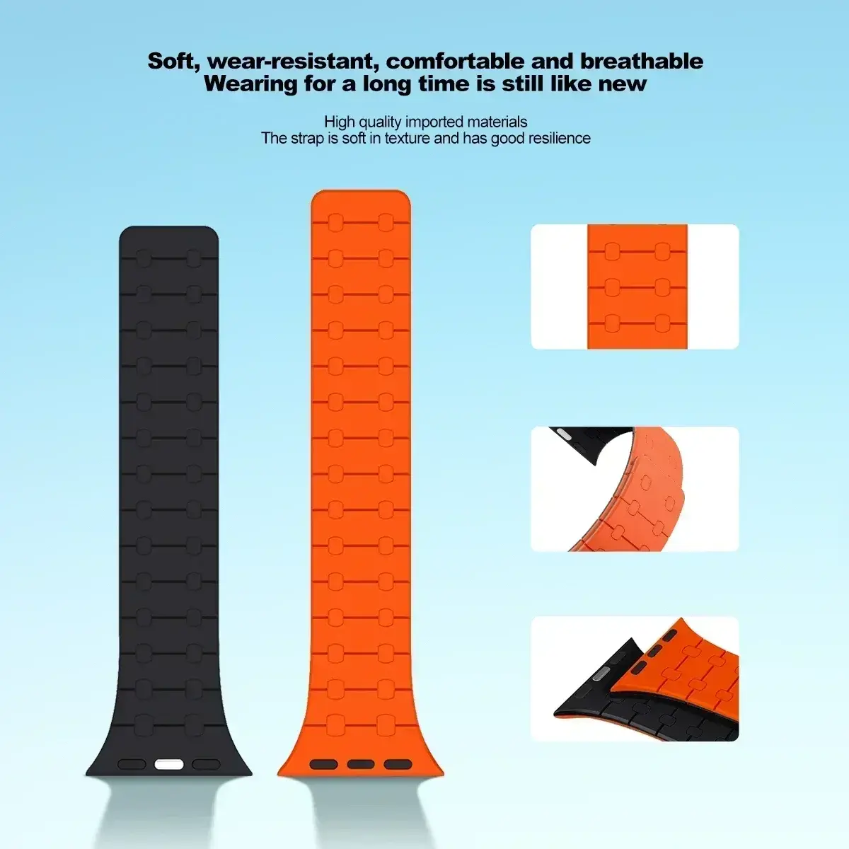 Silicone Magnetic Strap for Apple Watch Band Ultra 2 46mm 49mm 44mm 40mm 42mm 41mm 45mm Bracelet IWatch Series 10 9 8 7 6 SE 5 4