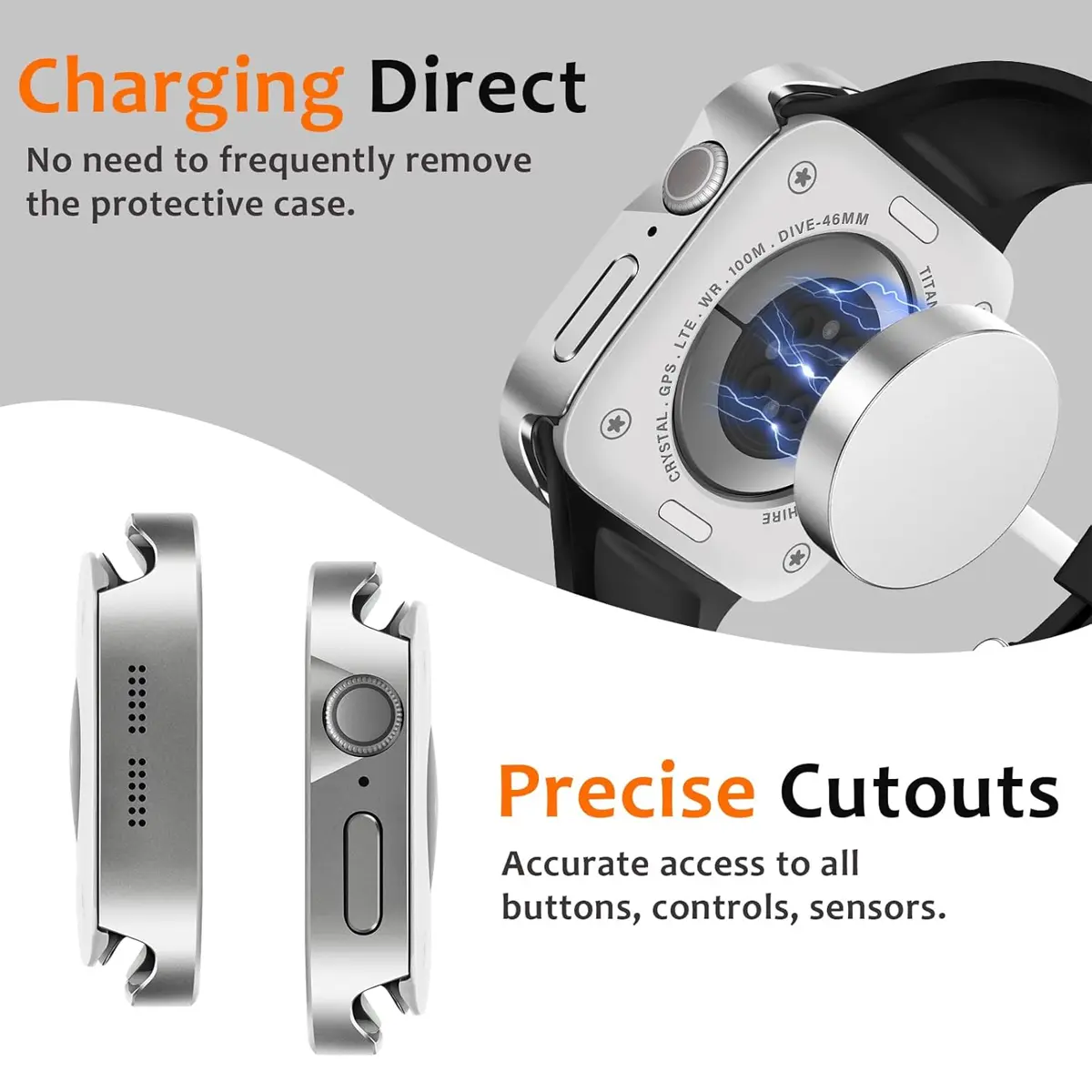 Case For apple watch ultra 49mm 10 9 8 7 6 5 Aluminum alloy+PC Cover for iwatch 44 45 46 42mm Tempered Glass Screen Protector