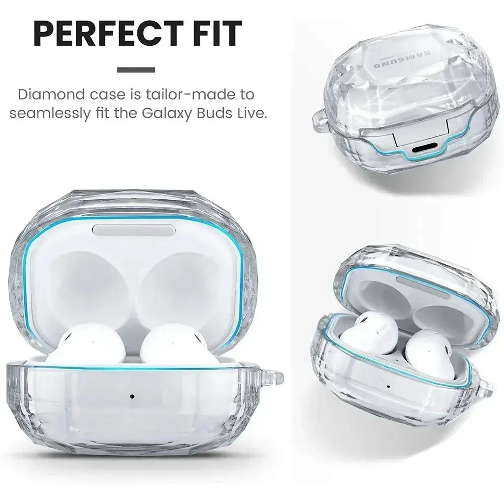 Clear Case For Samsung Galaxy Buds2 Pro / Galaxy Buds FE / Galaxy Buds 2 / Galaxy Buds Pro/ Galaxy Buds Live with Keychain