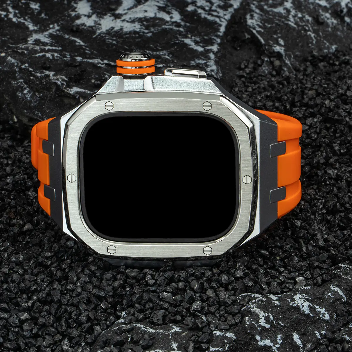Luxury Modification Mod Kit for Apple Watch Ultra 2/Ultra 49MM Stainless Steel Strap+Case for IWatch Series 49mm Accessories