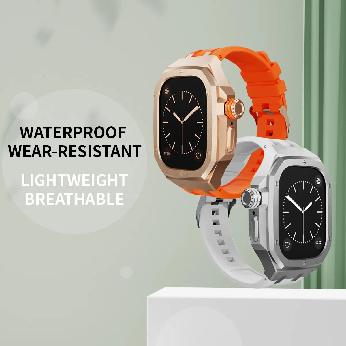 Luxury Modification Mod Kit for Apple Watch Ultra 2/Ultra 49MM Stainless Steel Strap+Case for IWatch Series 49mm Accessories