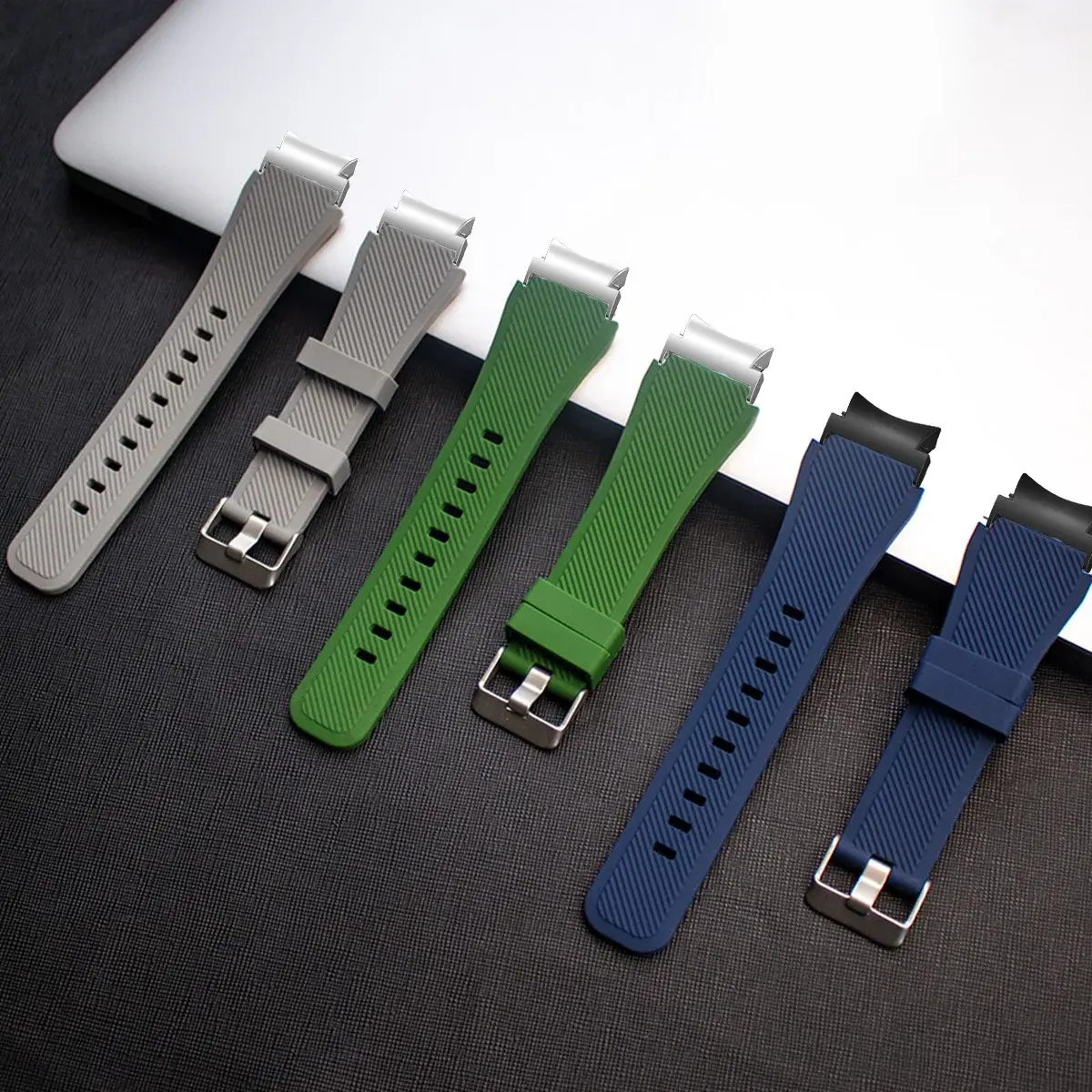 NO Gaps Silicone Strap for Samsung Galaxy Watch 6 Classic 47mm 43mm 4/5/6/7 44mm 40mm Quick Fit Sports Band for Galaxy 5pro 45mm