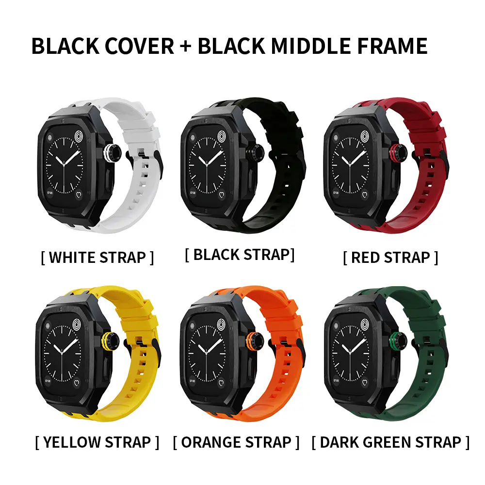 Luxury Modification Mod Kit for Apple Watch Ultra 2/Ultra 49MM Stainless Steel Strap+Case for IWatch Series 49mm Accessories