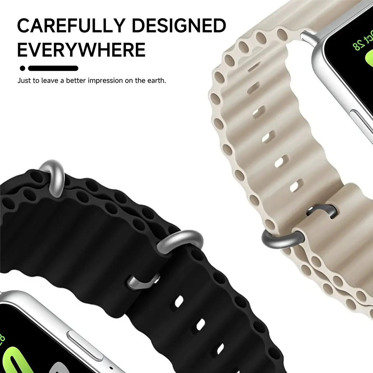 Ocean double buckle strap suitable For Samsung Galaxy Fit 3 silicone original bracelet for Samsung Galaxy Fit 3 series