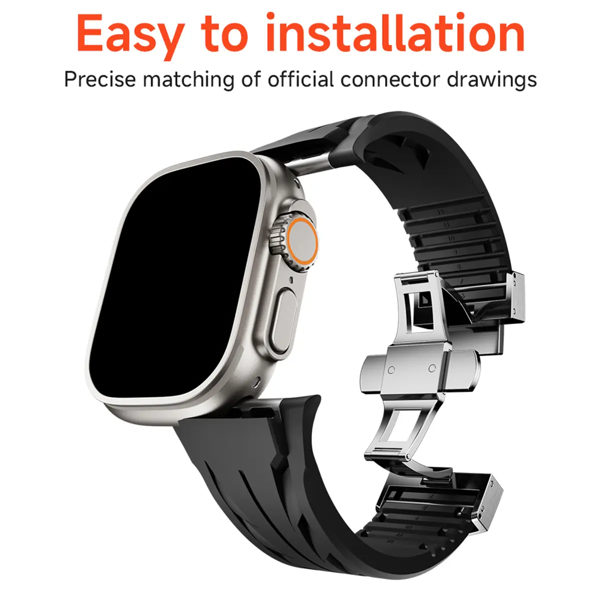 Silicone Sports Band for Apple Watch Ultra 2 49mm 9 8 7 46 45mm 44 42mm Premium Bracelet for Iwatch Series 6 5 4 3 Se Accessorie