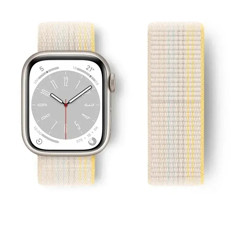 Nylon Strap for Apple Watch Band Ultra 2 49mm 41mm 45mm 42mm 44mm Smartwatch Accessorie Bracelet IWatch Series 9 8 7 6 5 Correa