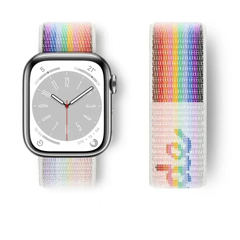 Nylon Strap for Apple Watch Band Ultra 2 49mm 41mm 45mm 42mm 44mm Smartwatch Accessorie Bracelet IWatch Series 9 8 7 6 5 Correa