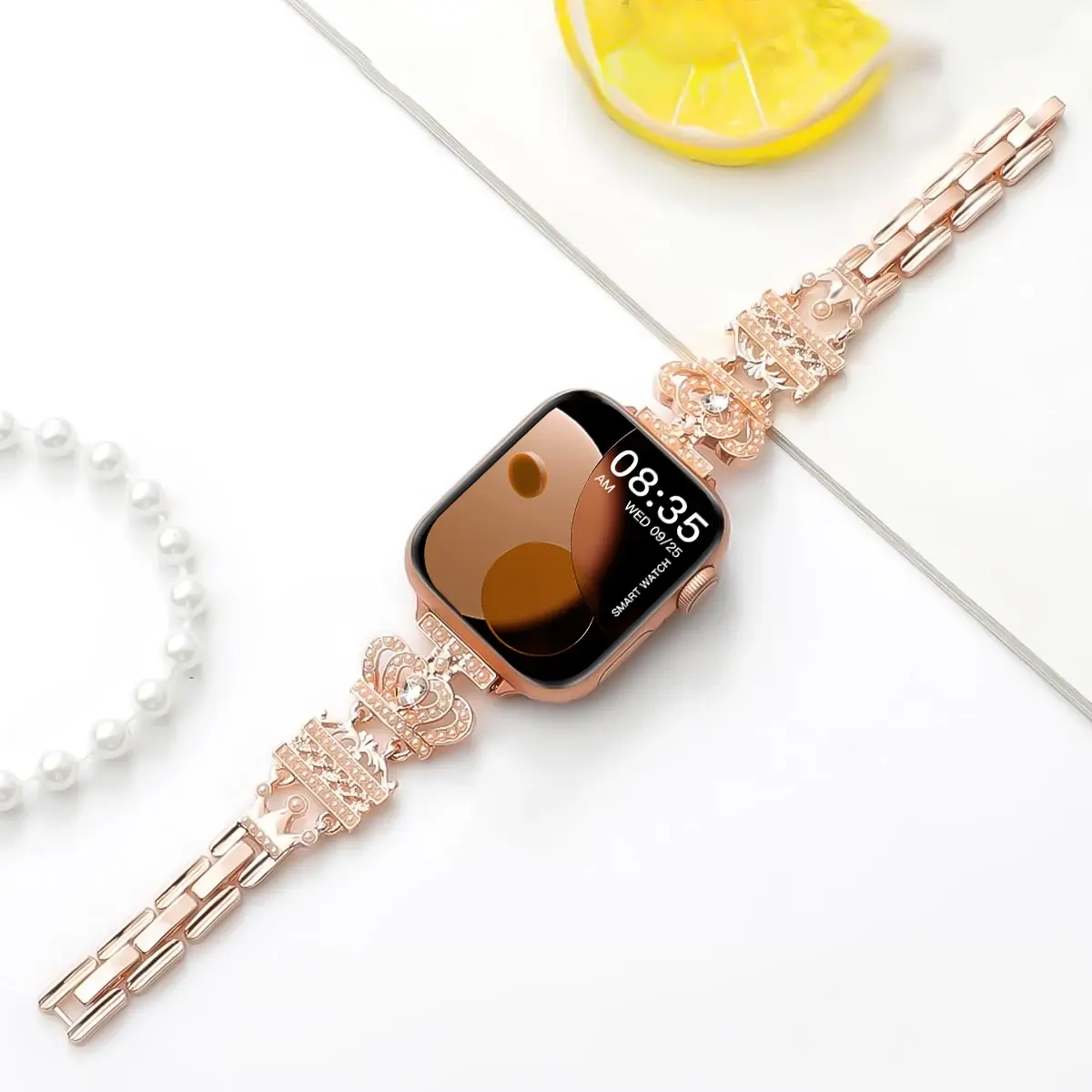 Diamond strap/Case for Apple Watch Strap 45mm 44mm 40mm 41mm Metal strap Cute and Fun case for iwatchx Series 987654SE