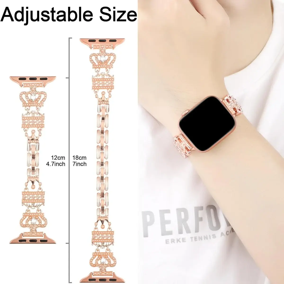 Diamond strap/Case for Apple Watch Strap 45mm 44mm 40mm 41mm Metal strap Cute and Fun case for iwatchx Series 987654SE