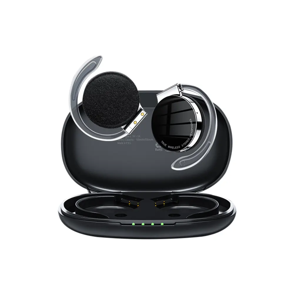 Bluetooth-compatible 5.2 Earphones True Wireless Headphones with Mic Button Control Noise Reduction Earhooks Waterproof Headset