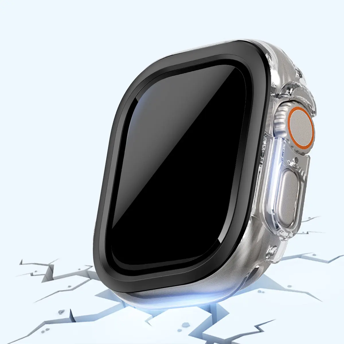 glass+case for apple watch ultra/10 42 46mm PC Tempered glass screen protector Frame Cover  for iwatch 10 42 46 49mm accessories