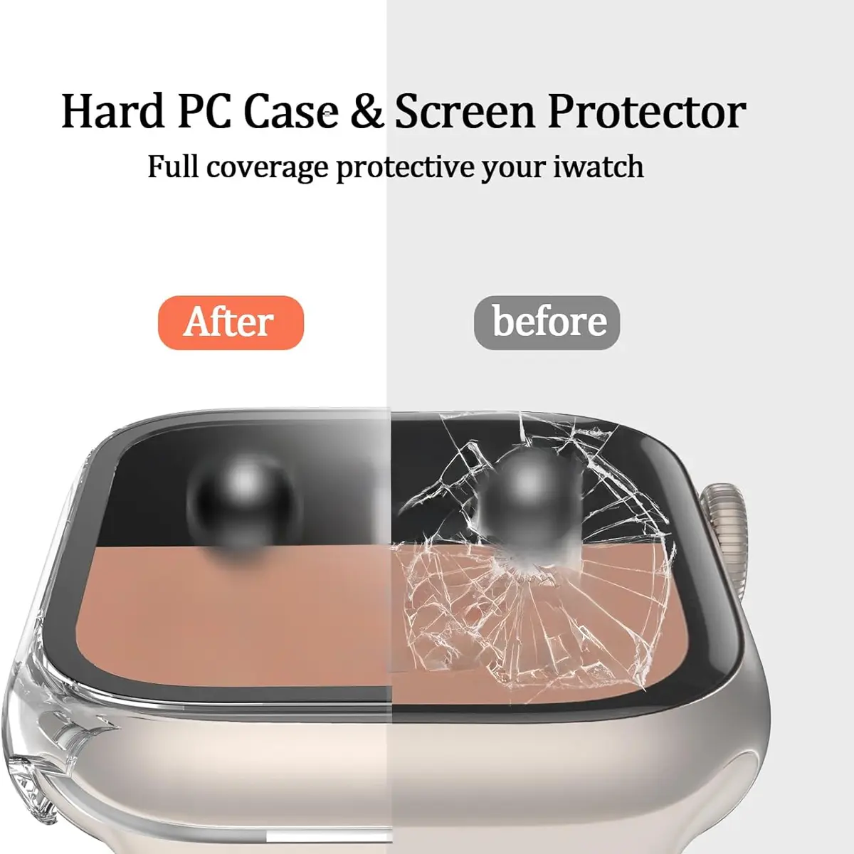 glass+case for apple watch ultra/10 42 46mm PC Tempered glass screen protector Frame Cover  for iwatch 10 42 46 49mm accessories