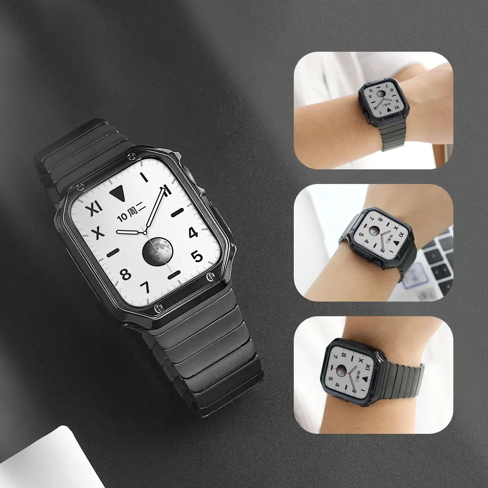 Dropshipping Protective TPU Cover Case for Iwatch Series 9 8 7 6 5 SE Ultra Screen Protector for Apple Watch Case 49mm 45mm 44mm