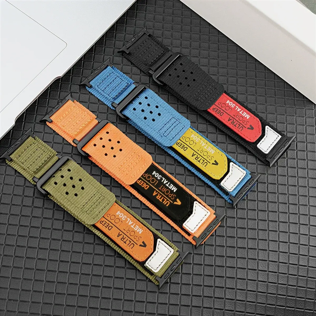 Nylon Loop Strap For Apple Watch Ultra 2 49mm 45mm Band For iWatch 8 7 6 5 4 3 se 40mm 44mm 42mm 41mm Sport Wrist Band