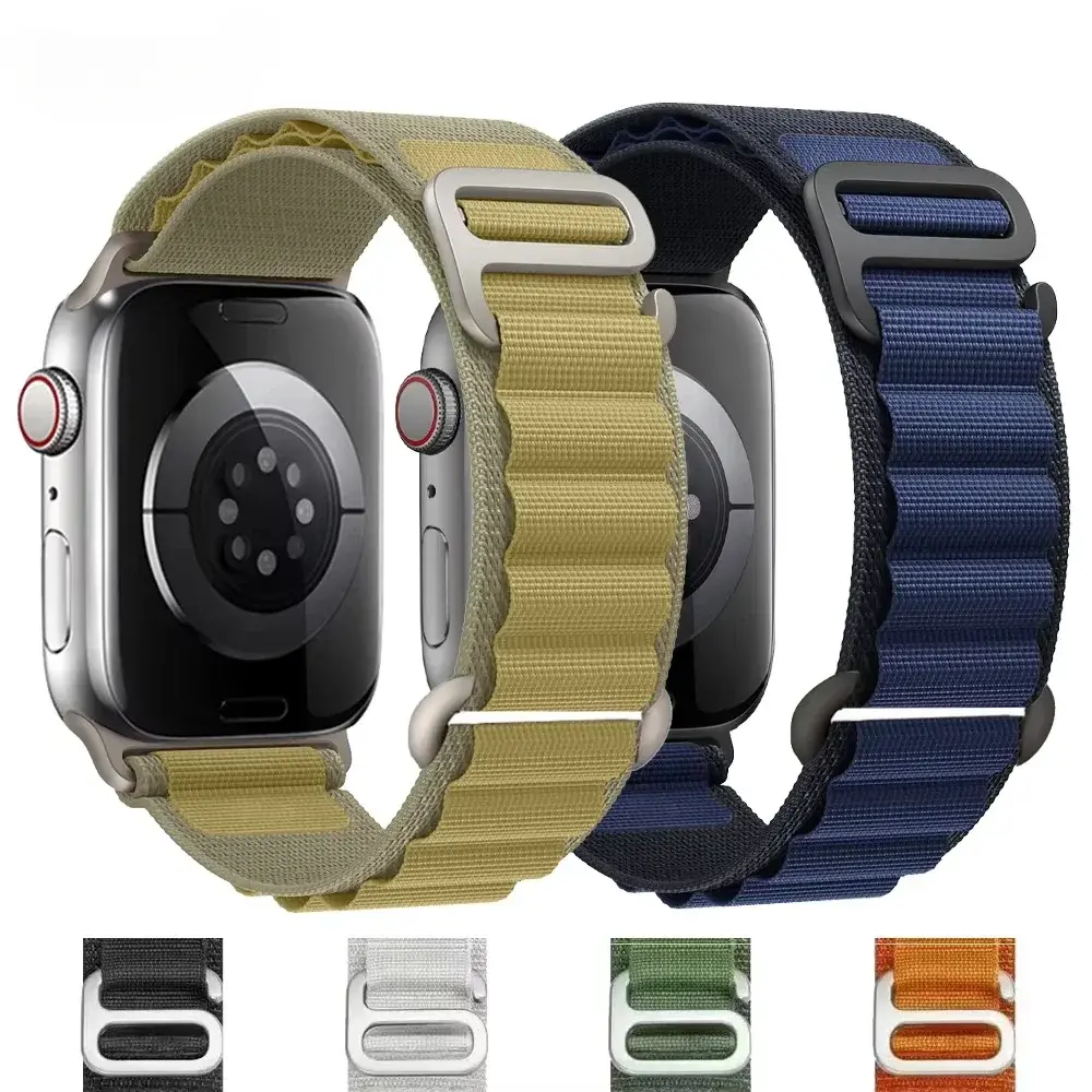 Alpine loop Straps For apple watch Ultra 2 band 49mm 44mm 45mm 40mm 41mm Nylon bracelet iwatch series 10 9 3 6 7 8 se 46mm 42mm