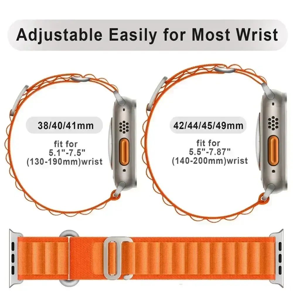 Alpine loop Straps For apple watch Ultra 2 band 49mm 44mm 45mm 40mm 41mm Nylon bracelet iwatch series 10 9 3 6 7 8 se 46mm 42mm