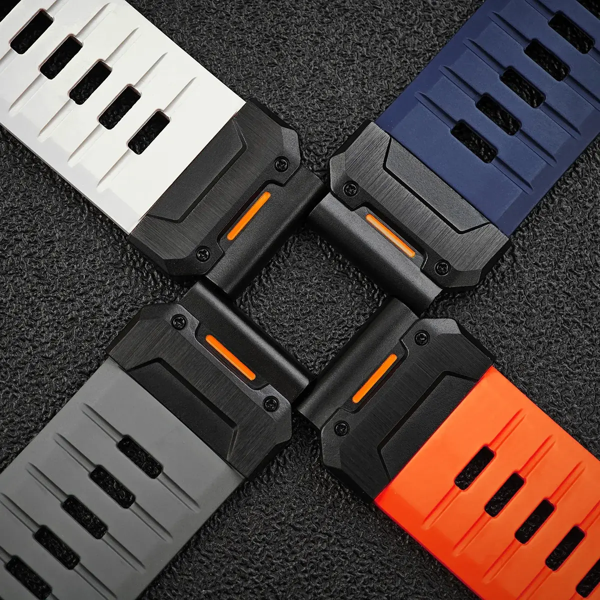 22mm 26mm QuickFit  Fluororubber Strap For Garmin Fenix 8 7X 7 6 6X Pro Epix Pro Gen2 47mm 51mm//Fenix 5X Plus Tactix7 Watchband