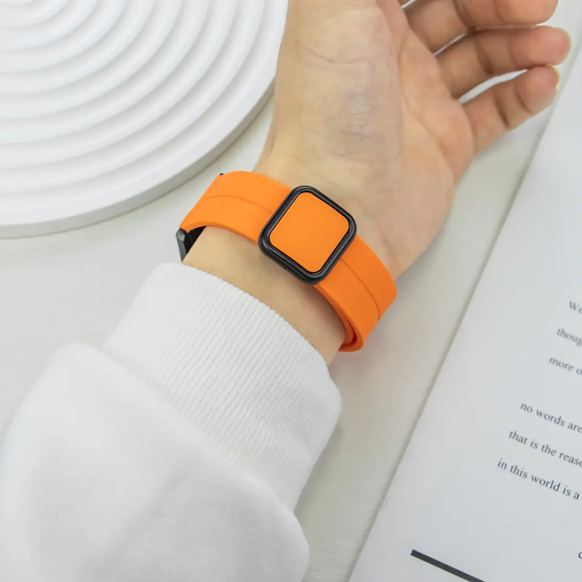 Magnetic Silicone Strap for Samsung Galaxy Watch6 Classic 47mm 43mm 6/5/4 40mm 44mm Quick Fit No Gaps Sports 20mm Band 5Pro 45mm