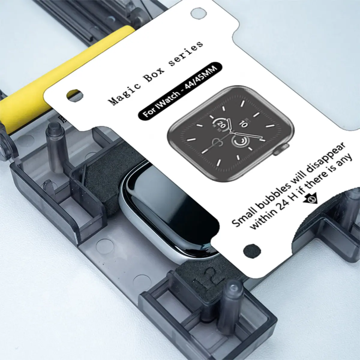 Screen Protector Kit Watch Film Artifact Dust-Free Magic Box For Apple Watch 44 45 40 41mm S10 42mm 46mm Anti-Dust Prevention