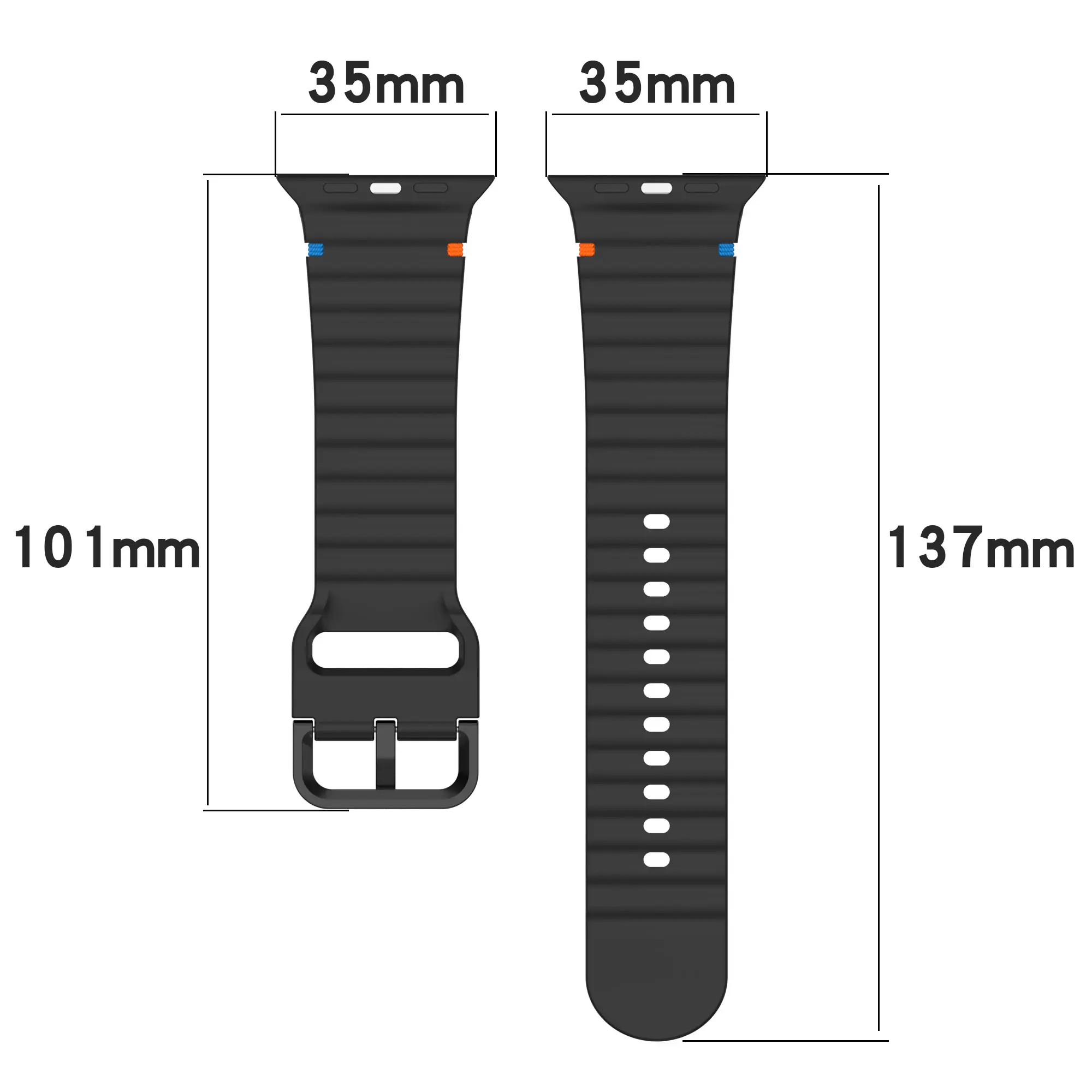 Silicone Strap for Apple watch Band 44mm 49mm 40mm 45mm 42mm 46mm 38mm correa bracelet iwatch Series 9 8 7 6 SE 10 Ultra 2 band