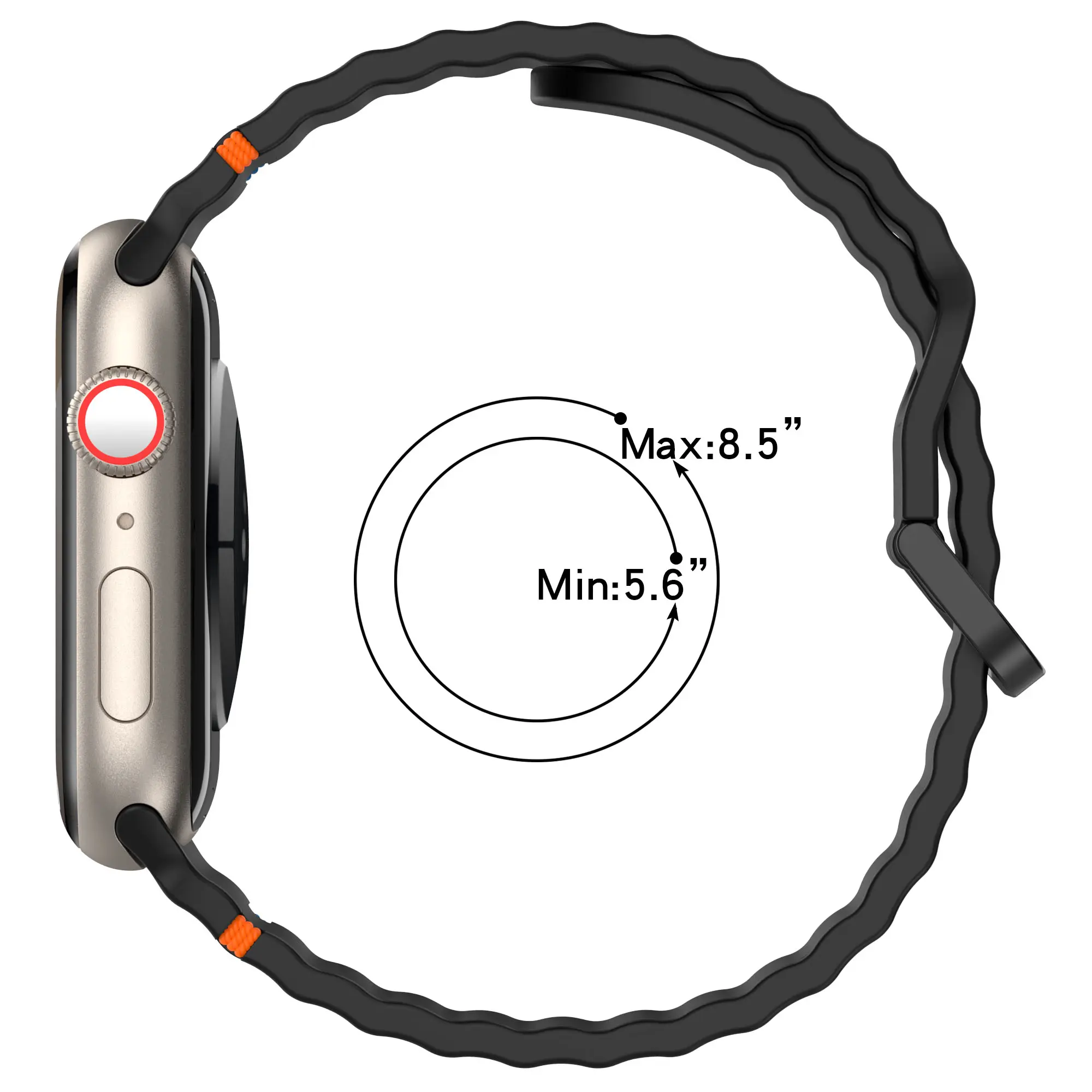 Silicone Strap for Apple watch Band 44mm 49mm 40mm 45mm 42mm 46mm 38mm correa bracelet iwatch Series 9 8 7 6 SE 10 Ultra 2 band