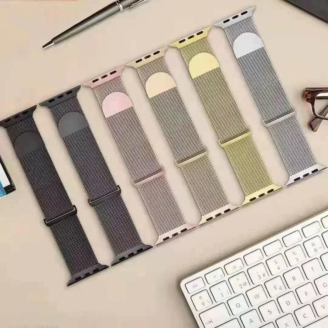 Magnetic Loop Strap For Apple watch Band 44mm 40mm 45mm 41mm 42mm 38mm Stainless Steel Bracelet iWatch Series Ultra 9 8 SE 7 6 5