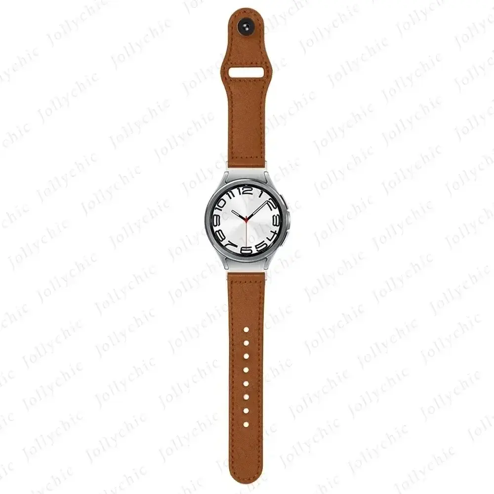 Leather Band for Samsung Galaxy Watch 4 6 Classic 43 47mm 6 40  44mm Quick Fit Wrist Bracelet Strap Galaxy 5 Pro 45mm Watch Band