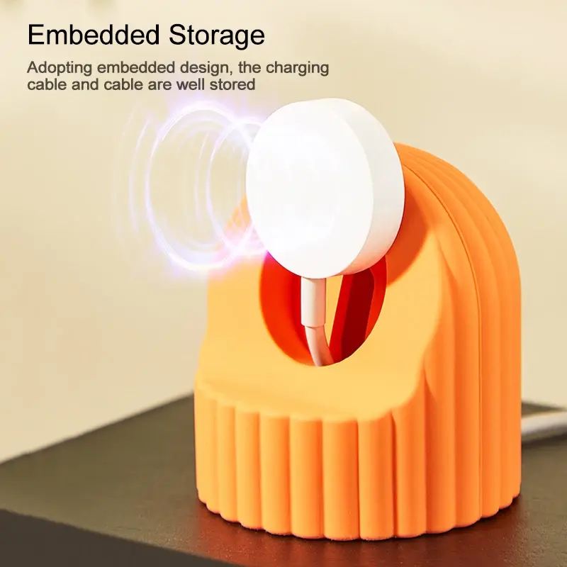 Silicone Watch Charger Stand For Apple Watch Ultra 10 9 8 7 6 SE 5 4 3 2 Charging Station Dock Holder 49mm 45 44 42mm 41 40 38mm