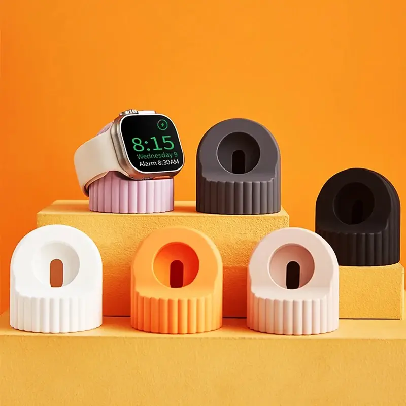 Silicone Watch Charger Stand For Apple Watch Ultra 10 9 8 7 6 SE 5 4 3 2 Charging Station Dock Holder 49mm 45 44 42mm 41 40 38mm
