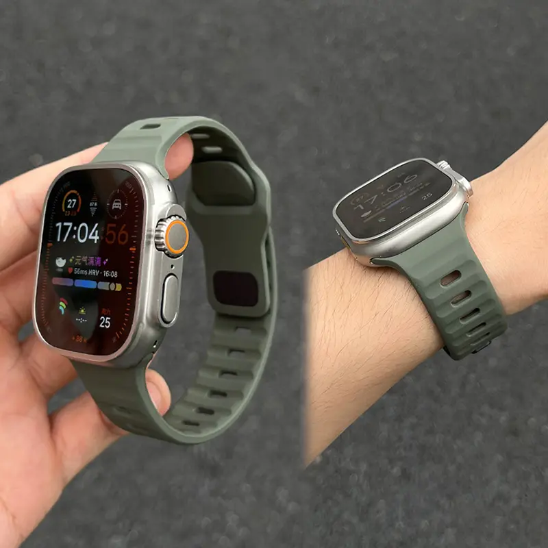Silicone Band For Apple Watch series 10 46mm 42mm strap 44mm 45mm 40mm 41mm sport bracelet iwatch 8 7 6 5 4 3 SE 9 Ultra 2 49mm