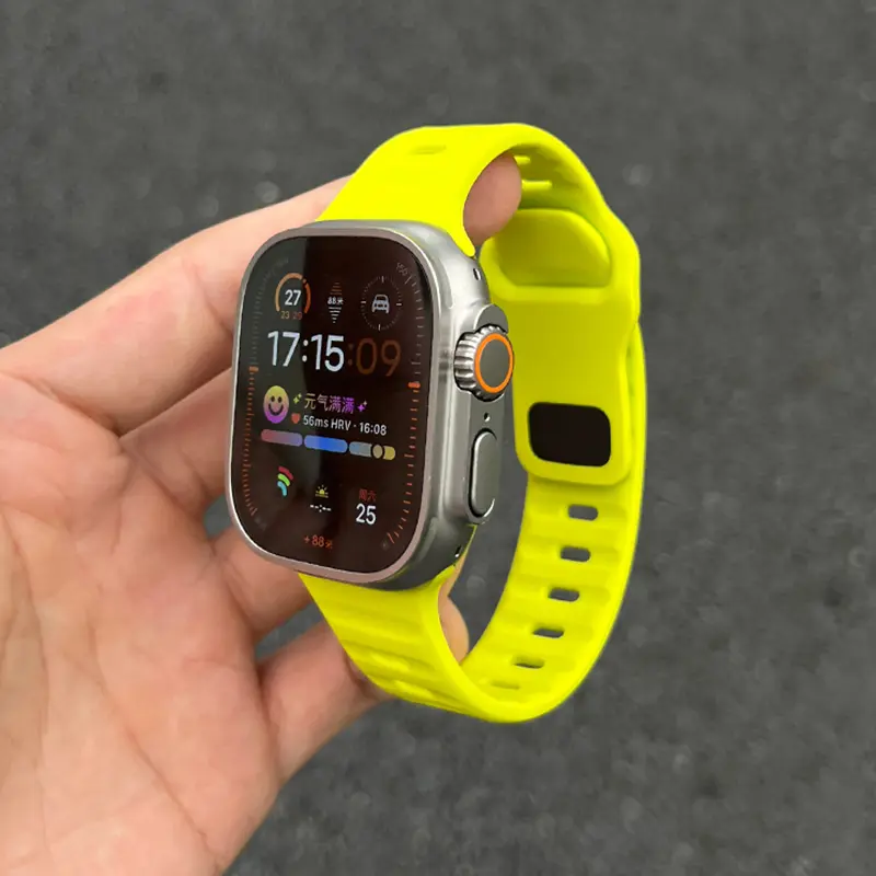 Silicone Band For Apple Watch series 10 46mm 42mm strap 44mm 45mm 40mm 41mm sport bracelet iwatch 8 7 6 5 4 3 SE 9 Ultra 2 49mm