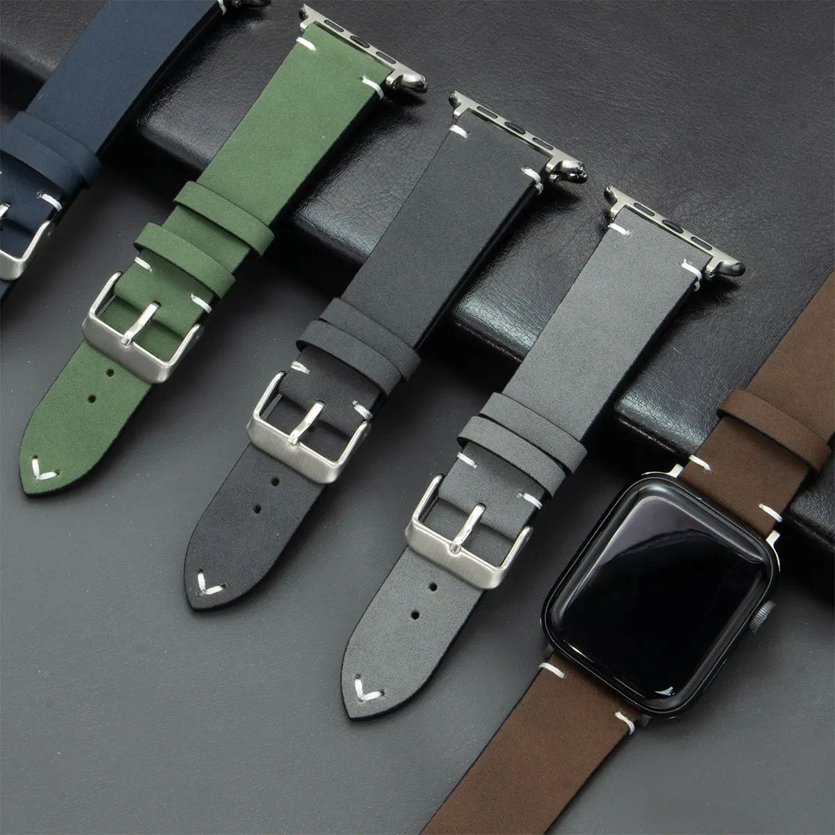 Leather strap For Apple watch band 44mm 45mm 41mm 40 42 46mm bracelet belt strap iWatch series 10 9 8 7 3 4 5 6 se ultra/2 49mm
