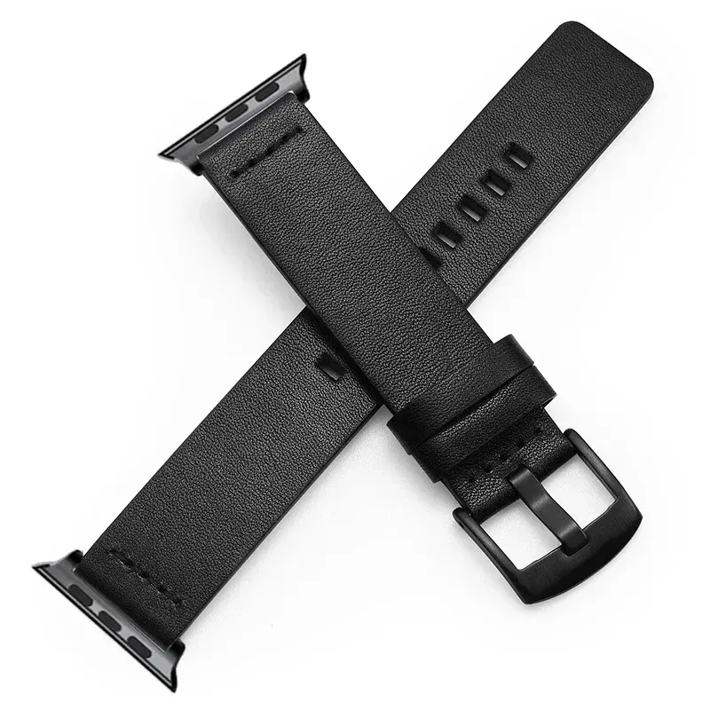 Leather Strap for Apple Watch Ultra 2 Band 49mm 9 8 7 45mm 41mm High Quality Strap for IWatch Series 6 SE 5 4 44mm 40mm