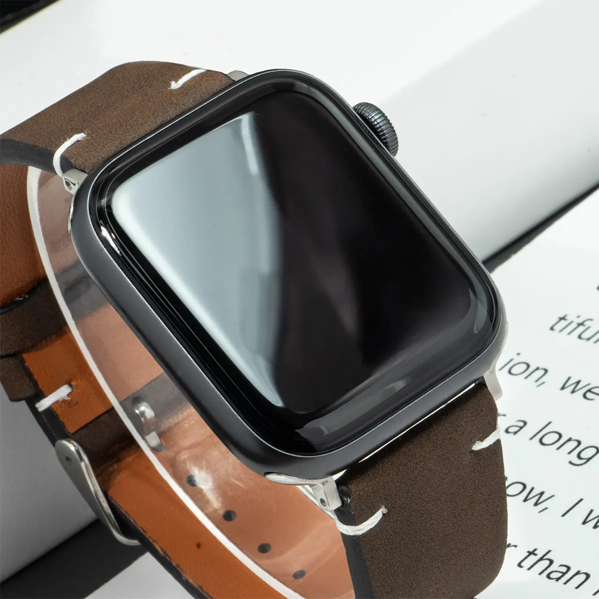 Leather strap For Apple watch band 44mm 45mm 41mm 40 42 46mm bracelet belt strap iWatch series 10 9 8 7 3 4 5 6 se ultra/2 49mm