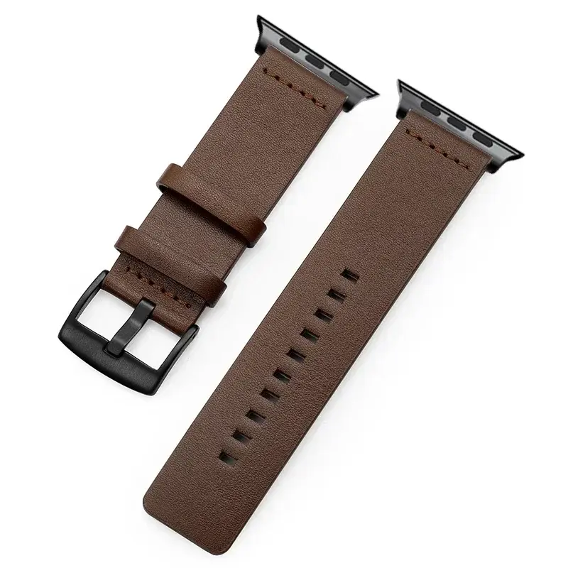 Leather Strap for Apple Watch Ultra 2 Band 49mm 9 8 7 45mm 41mm High Quality Strap for IWatch Series 6 SE 5 4 44mm 40mm
