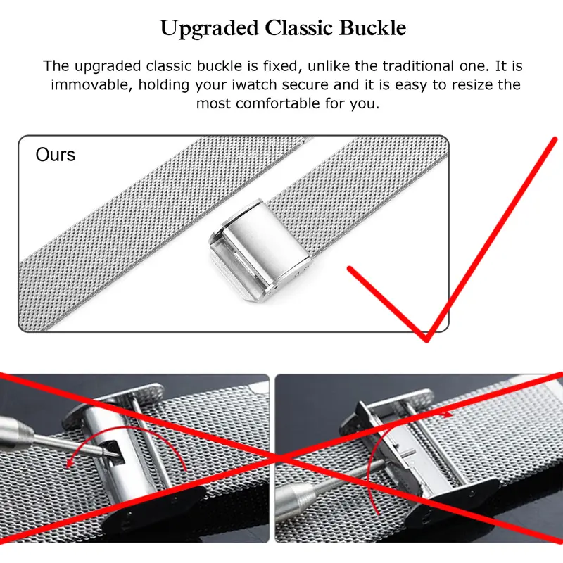 Milanese Strap for Apple Watch 44mm 40mm 45mm 41mm 42mm 38mm 49mm Metal Bracelet iWatch Series Ultra 8 7 6 5 4 3 SE 44 45mm band