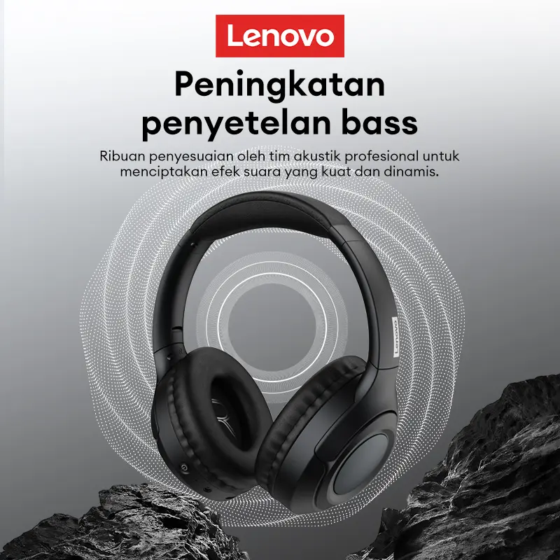 Chioce Lenovo TH54 Wireless Bluetooth 5.4 Headphones Over Ear Gaming Earbuds With Mic Hd Calling Active Noise Reduction Headset