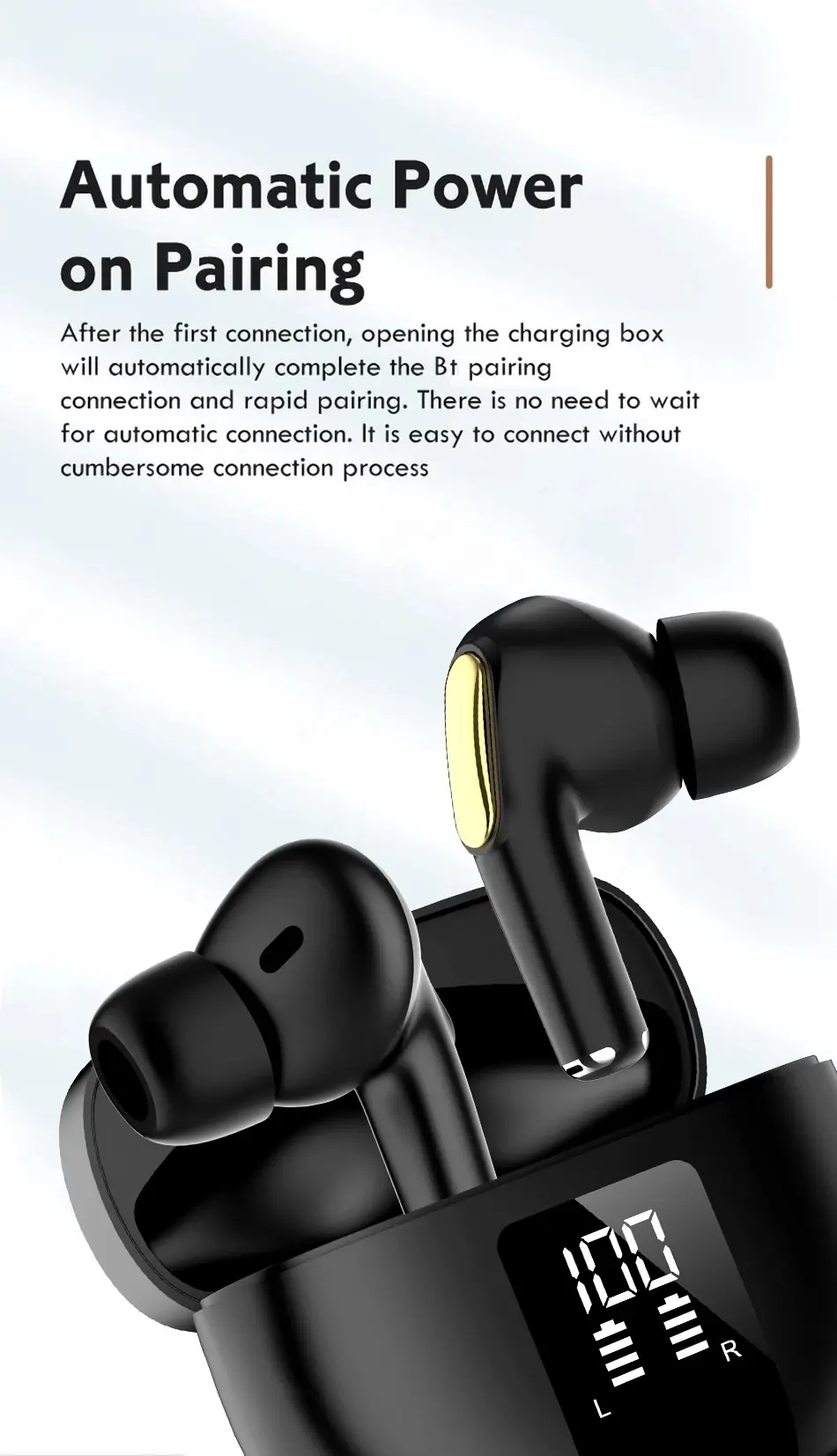 for Samsung Galaxy S24+ S25 Ultra Wireless Earphones Bluetooth Earbuds In Ear Headphones TWS Earphone With Silicone Ear Caps