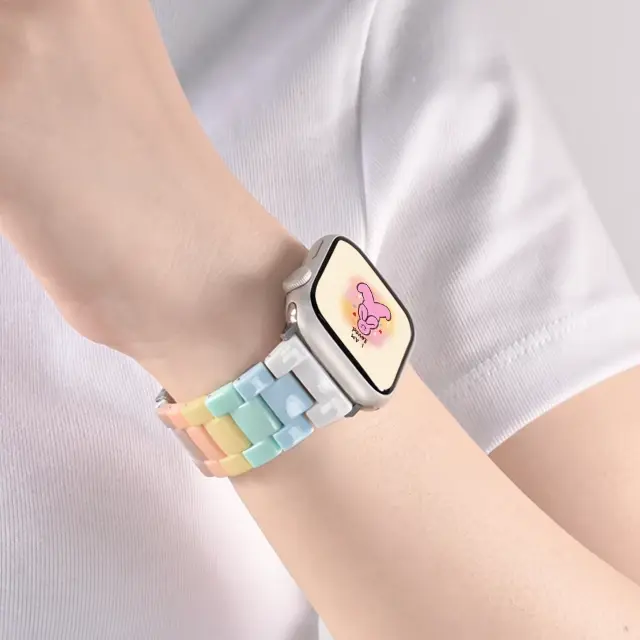 Candy Strap for Apple Watch Band 46mm 44mm 40mm 41mm 45mm 42mm Adjustable Bracelet For Iwatch Series 10/9/8/7/SE/6/Ultra 2 49mm