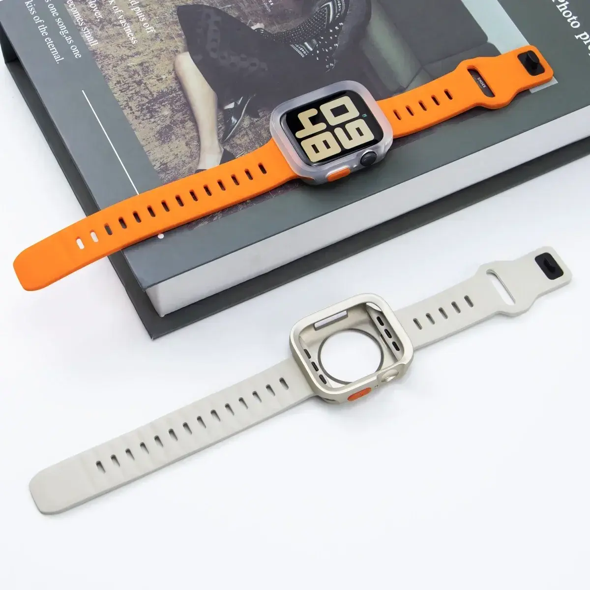 Candy Silicone Case+Strap For Apple Watch Series 10 46mm Band 9 8 7 45mm SE 6 5 4 44mm Rubber correa Strap iwatch Ultra 2 49mm