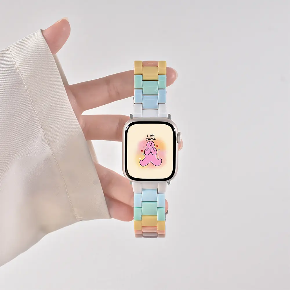 Candy Strap for Apple Watch Band 46mm 44mm 40mm 41mm 45mm 42mm Adjustable Bracelet For Iwatch Series 10/9/8/7/SE/6/Ultra 2 49mm