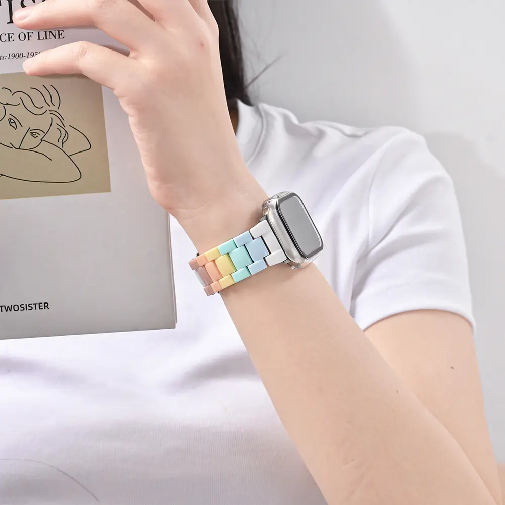 Candy Strap for Apple Watch Band 46mm 44mm 40mm 41mm 45mm 42mm Adjustable Bracelet For Iwatch Series 10/9/8/7/SE/6/Ultra 2 49mm