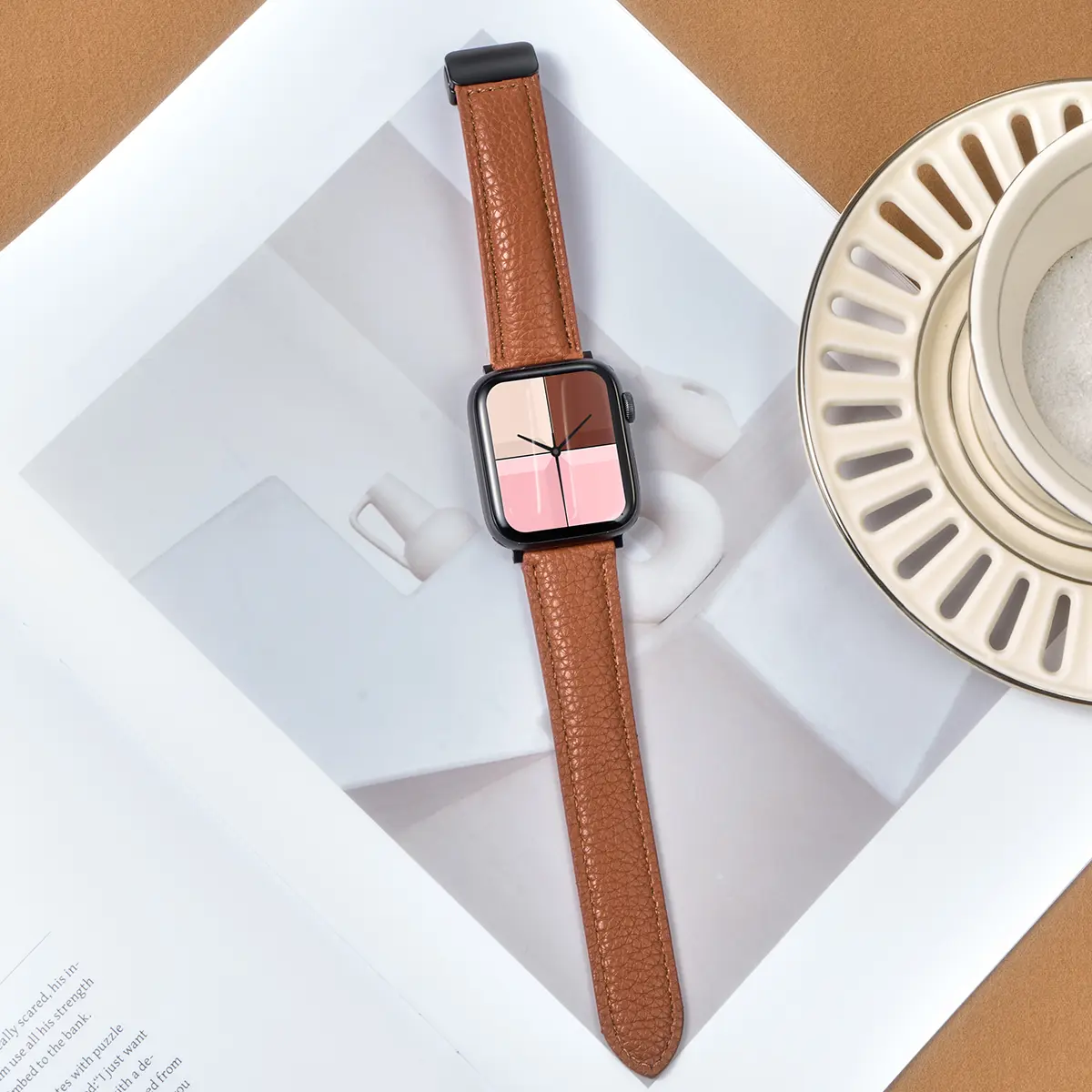 Leather Strap for Apple Watch Band Ultra 2 49mm Series 10 42mm 46mm 9 8 7 41mm 45mm Magnetic Bracelet IWatch 6 5 4 SE 44mm 40mm