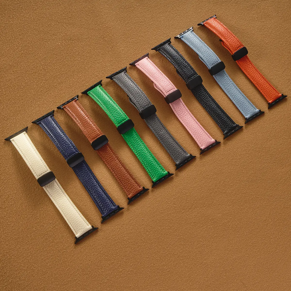 Leather Strap for Apple Watch Band Ultra 2 49mm Series 10 42mm 46mm 9 8 7 41mm 45mm Magnetic Bracelet IWatch 6 5 4 SE 44mm 40mm