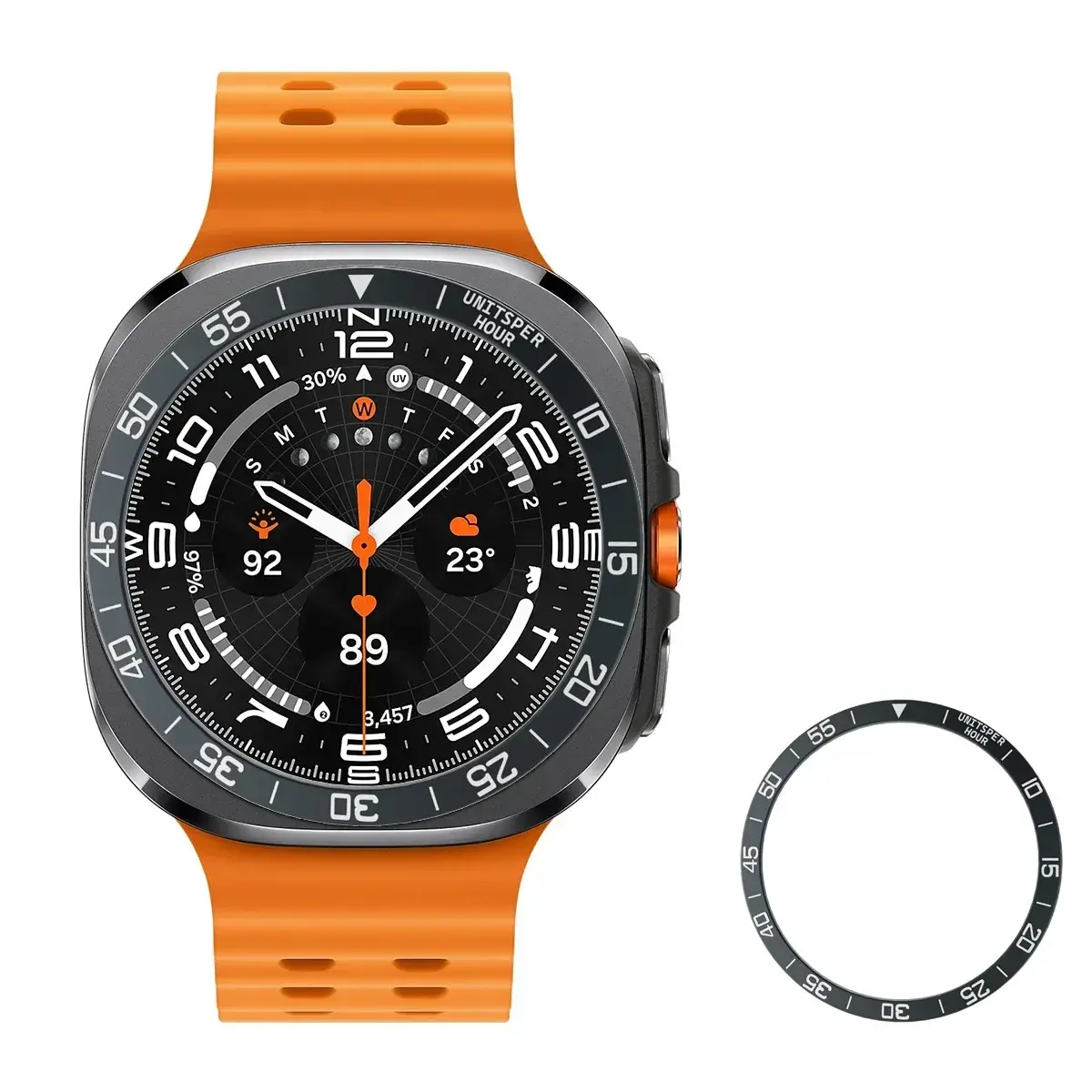 Metal Cover Bezel Ring Case For Samsung Galaxy Watch 7 Ultra 47mm SmartWatch Protector Case Steel Frame Shell Bumper Accessories