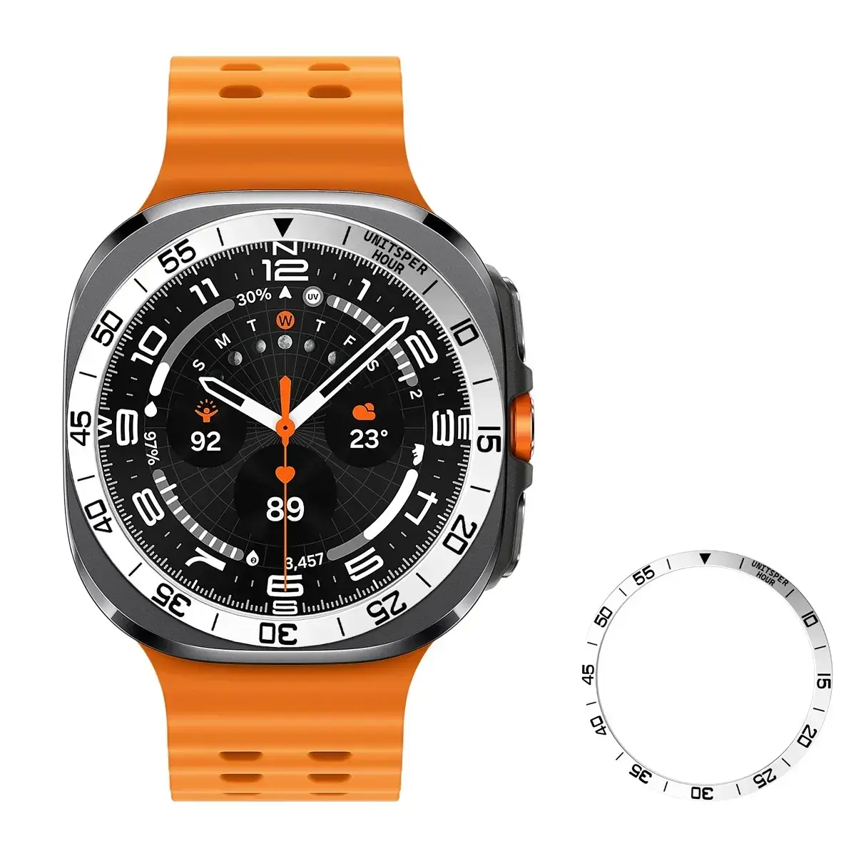 Metal Cover Bezel Ring Case For Samsung Galaxy Watch 7 Ultra 47mm SmartWatch Protector Case Steel Frame Shell Bumper Accessories