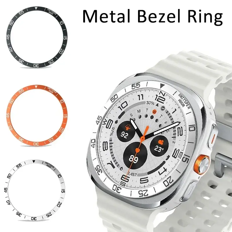Metal Cover Bezel Ring Case For Samsung Galaxy Watch 7 Ultra 47mm SmartWatch Protector Case Steel Frame Shell Bumper Accessories