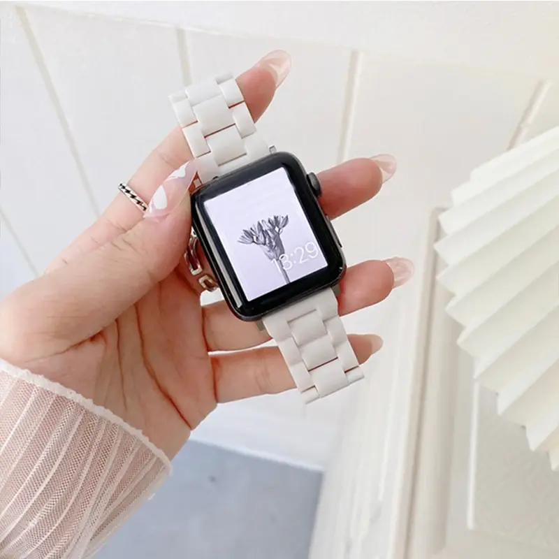 Spring Rainbow Candy Resin Band for Apple Watch Ultra 2 49mm 7 8 9 41 45 40mm 42 44mm Strap Women Bracelet for IWatch 6 SE